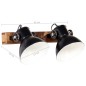 vidaXL Wandlampe Industriestil Schwarz 45x25 cm E27 vidaXL Wandlampe Industriestil Schwarz 45x25 cm E27