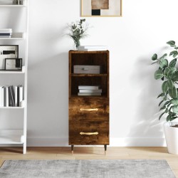 vidaXL Sideboard Räuchereiche 34,5x34x90 cm Holzwerkstoff