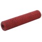 vidaXL Drahtzaun Stahl mit PVC-Beschichtung 25x0,75 m Rot vidaXL Drahtzaun Stahl mit PVC-Beschichtung 25x0,75 m Rot