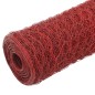 vidaXL Drahtzaun Stahl mit PVC-Beschichtung 25x0,75 m Rot vidaXL Drahtzaun Stahl mit PVC-Beschichtung 25x0,75 m Rot