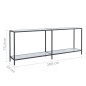 vidaXL Konsolentisch Weiß 200x35x75,5 cm Hartglas vidaXL Konsolentisch Weiß 200x35x75,5 cm Hartglas