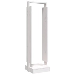 vidaXL Kaminholzhalter Weiß 33,5x30x110 cm Massivholz Kiefer