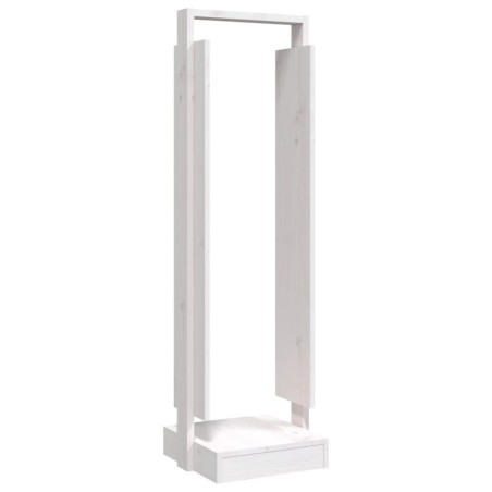 vidaXL Kaminholzhalter Weiß 33,5x30x110 cm Massivholz Kiefer