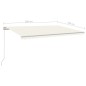 vidaXL Markise Automatisch Einziehbar mit Pfosten 5x3,5 m Creme vidaXL Markise Automatisch Einziehbar mit Pfosten 5x3,5 m Creme