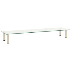 vidaXL TV-Tisch Transparent 140x35x17 cm Hartglas