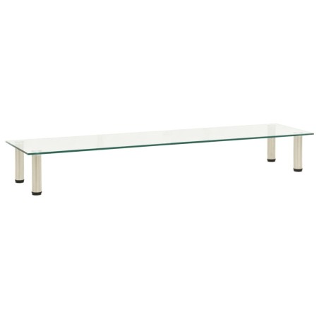 vidaXL TV-Tisch Transparent 140x35x17 cm Hartglas