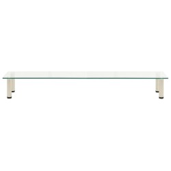 vidaXL TV-Tisch Transparent 140x35x17 cm Hartglas