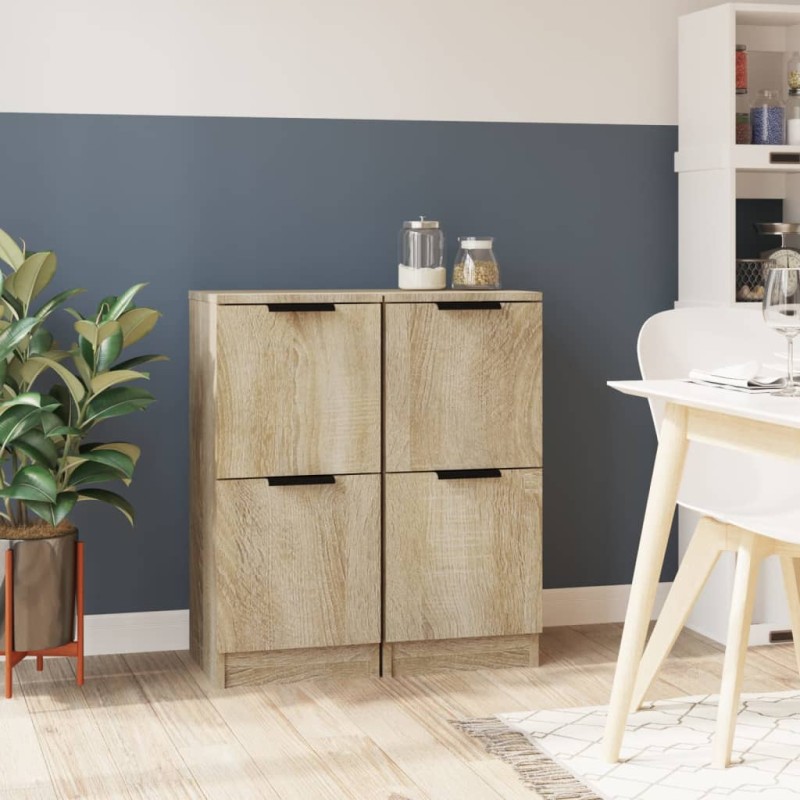 vidaXL Sideboards 2 Stk. Sonoma-Eiche 30x30x70 cm Holzwerkstoff vidaXL Sideboards 2 Stk. Sonoma-Eiche 30x30x70 cm Holzwerkstoff