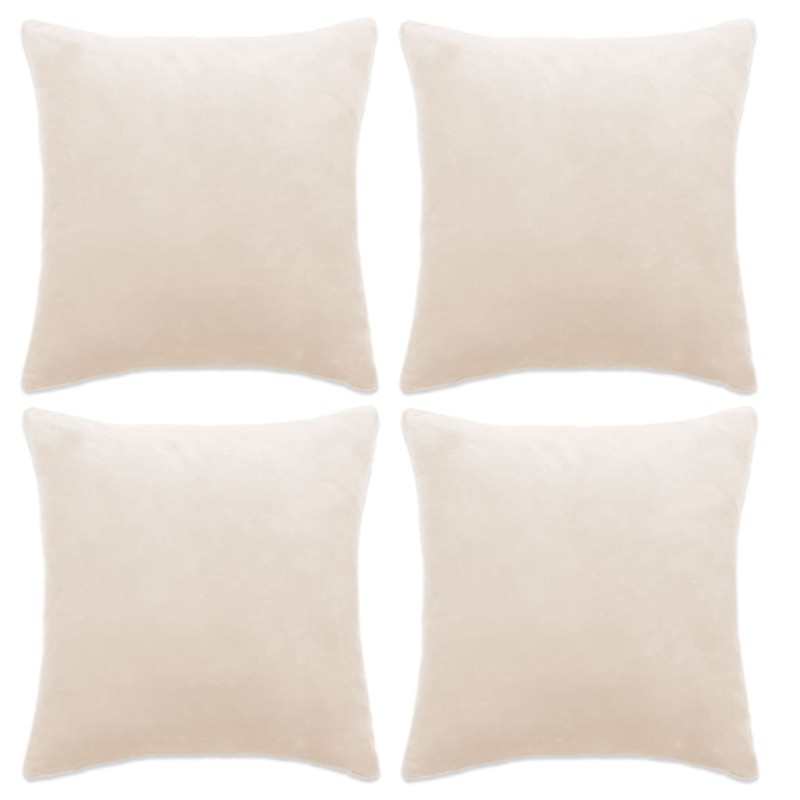 vidaXL Kissenbezüge 4 Stk. Stoff 50x50 cm Cremeweiß vidaXL Kissenbezüge 4 Stk. Stoff 50x50 cm Cremeweiß
