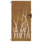 vidaXL Gartentor 85x200 cm Cortenstahl Gras-Design vidaXL Gartentor 85x200 cm Cortenstahl Gras-Design