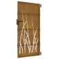 vidaXL Gartentor 85x200 cm Cortenstahl Gras-Design vidaXL Gartentor 85x200 cm Cortenstahl Gras-Design
