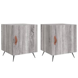 vidaXL Nachttische 2 Stk. Grau Sonoma 40x40x50 cm Holzwerkstoff