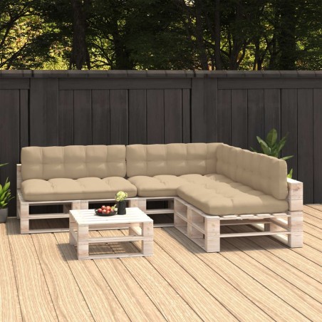 Palettensofa-Auflagen 7 Stk. Beige