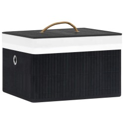 vidaXL Bambus Aufbewahrungsboxen 4 Stk. Schwarz
