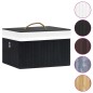 vidaXL Bambus Aufbewahrungsboxen 4 Stk. Schwarz vidaXL Bambus Aufbewahrungsboxen 4 Stk. Schwarz