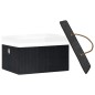 vidaXL Bambus Aufbewahrungsboxen 4 Stk. Schwarz vidaXL Bambus Aufbewahrungsboxen 4 Stk. Schwarz