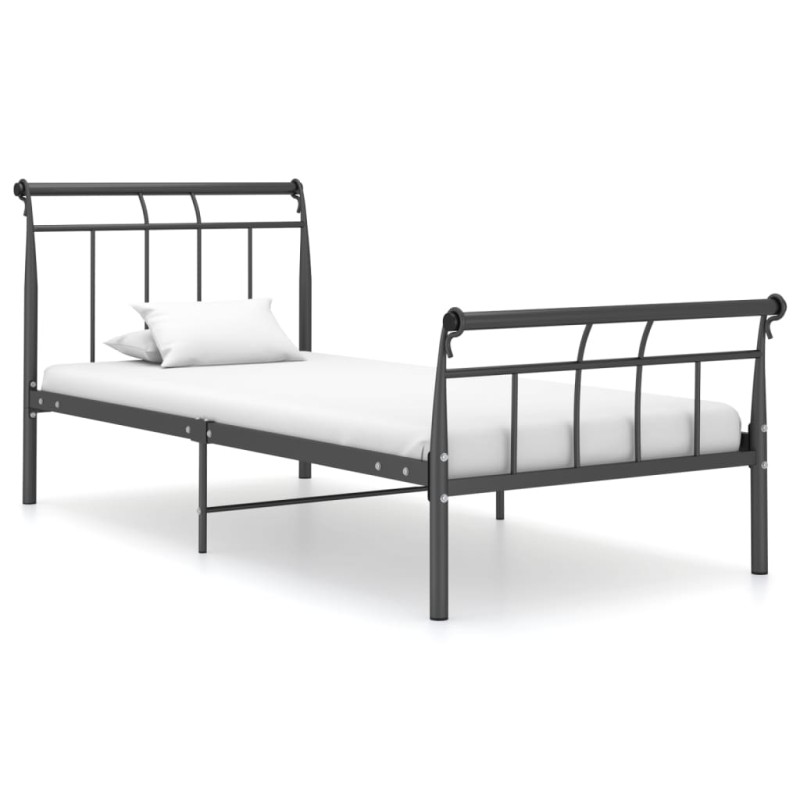 vidaXL Bettgestell Schwarz Metall 100x200 cm vidaXL Bettgestell Schwarz Metall 100x200 cm
