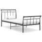 vidaXL Bettgestell Schwarz Metall 100x200 cm vidaXL Bettgestell Schwarz Metall 100x200 cm