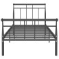 vidaXL Bettgestell Schwarz Metall 100x200 cm vidaXL Bettgestell Schwarz Metall 100x200 cm
