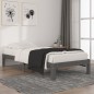 vidaXL Massivholzbett Grau Kiefer 90x200 cm vidaXL Massivholzbett Grau Kiefer 90x200 cm