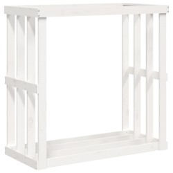 vidaXL Outdoor-Kaminholzregal Weiß 108x52x106 cm Massivholz Kiefer