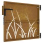 vidaXL Gartentor 85x100 cm Cortenstahl Gras-Design vidaXL Gartentor 85x100 cm Cortenstahl Gras-Design