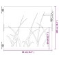 vidaXL Gartentor 85x100 cm Cortenstahl Gras-Design vidaXL Gartentor 85x100 cm Cortenstahl Gras-Design