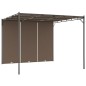 vidaXL Gartenpavillon mit Seitenvorhang 3x3x2,25 m Taupe vidaXL Gartenpavillon mit Seitenvorhang 3x3x2,25 m Taupe