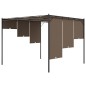 vidaXL Gartenpavillon mit Seitenvorhang 3x3x2,25 m Taupe vidaXL Gartenpavillon mit Seitenvorhang 3x3x2,25 m Taupe