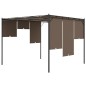 vidaXL Gartenpavillon mit Seitenvorhang 3x3x2,25 m Taupe vidaXL Gartenpavillon mit Seitenvorhang 3x3x2,25 m Taupe