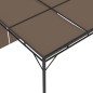 vidaXL Gartenpavillon mit Seitenvorhang 3x3x2,25 m Taupe vidaXL Gartenpavillon mit Seitenvorhang 3x3x2,25 m Taupe