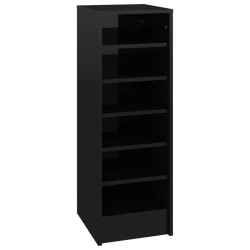 vidaXL Schuhschrank Hochglanz-Schwarz 31,5x35x90 cm Holzwerkstoff