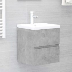 vidaXL Waschbeckenunterschrank Betongrau 41x38,5x45 cm Holzwerkstoff