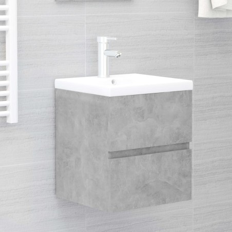 vidaXL Waschbeckenunterschrank Betongrau 41x38,5x45 cm Holzwerkstoff