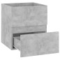 vidaXL Waschbeckenunterschrank Betongrau 41x38,5x45 cm Holzwerkstoff vidaXL Waschbeckenunterschrank Betongrau 41x38,5x45 cm Holzwerkstoff
