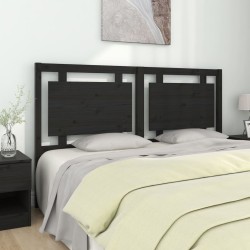 vidaXL Kopfteil Schwarz 165,5x4x100 cm Massivholz Kiefer