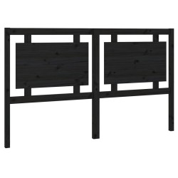 vidaXL Kopfteil Schwarz 165,5x4x100 cm Massivholz Kiefer