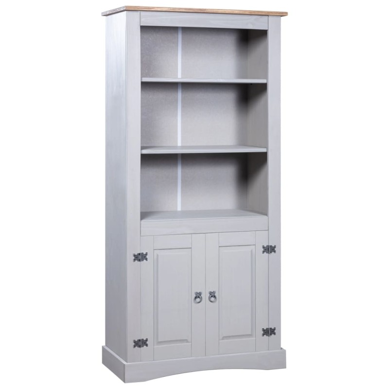 vidaXL Buffetschrank Mexiko-Stil Kiefernholz Grau 80x40x170 cm vidaXL Buffetschrank Mexiko-Stil Kiefernholz Grau 80x40x170 cm