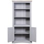 vidaXL Buffetschrank Mexiko-Stil Kiefernholz Grau 80x40x170 cm vidaXL Buffetschrank Mexiko-Stil Kiefernholz Grau 80x40x170 cm