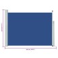 vidaXL Seitenmarkise Ausziehbar 117x500 cm Blau vidaXL Seitenmarkise Ausziehbar 117x500 cm Blau