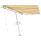 vidaXL Gelenkarmmarkise mit Pfosten 350x250 cm Gelb & Weiß vidaXL Gelenkarmmarkise mit Pfosten 350x250 cm Gelb & Weiß