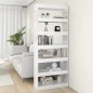 vidaXL Bücherregal/Raumteiler Hochglanz-Weiß 80x30x198cm Holzwerkstoff vidaXL Bücherregal/Raumteiler Hochglanz-Weiß 80x30x198cm Holzwerkstoff