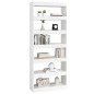 vidaXL Bücherregal/Raumteiler Hochglanz-Weiß 80x30x198cm Holzwerkstoff vidaXL Bücherregal/Raumteiler Hochglanz-Weiß 80x30x198cm Holzwerkstoff