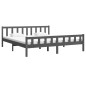 vidaXL Massivholzbett Grau 200x200 cm vidaXL Massivholzbett Grau 200x200 cm