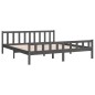vidaXL Massivholzbett Grau 200x200 cm vidaXL Massivholzbett Grau 200x200 cm