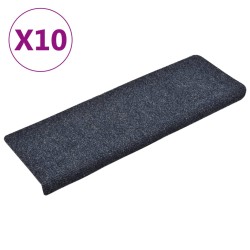 vidaXL Treppenmatten 10 Stk. Anthrazit 65x21x4 cm Nadelvlies