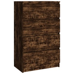 vidaXL Sideboard Räuchereiche 60x35x98,5 cm Holzwerkstoff