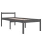 vidaXL Massivholzbett Grau Kiefer 90x200 cm vidaXL Massivholzbett Grau Kiefer 90x200 cm