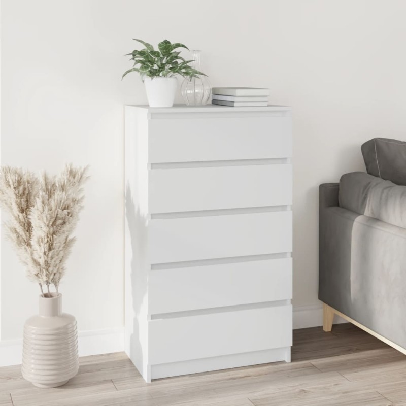 vidaXL Schubladenschrank Weiß 60x36x103 cm Holzwerkstoff vidaXL Schubladenschrank Weiß 60x36x103 cm Holzwerkstoff