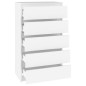 vidaXL Schubladenschrank Weiß 60x36x103 cm Holzwerkstoff vidaXL Schubladenschrank Weiß 60x36x103 cm Holzwerkstoff